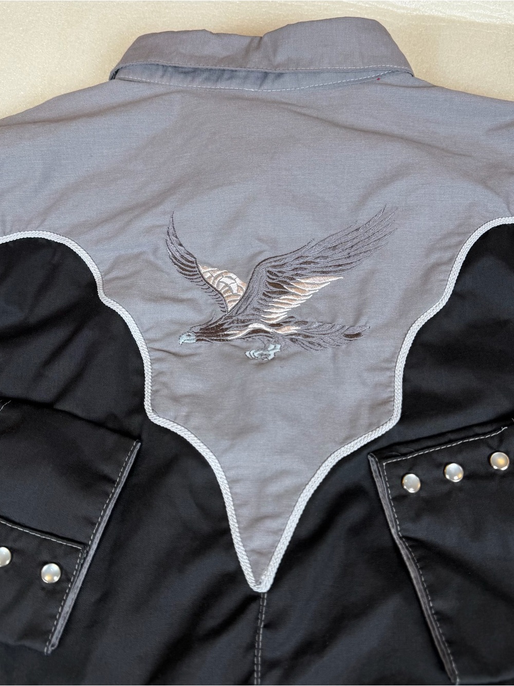 Rockmount Ranch Wear Embroidered The Bald Eagle Pearl Snap 18 35 2XL Western